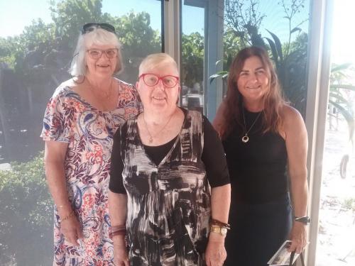 Anne, school friend, Anne and Rosanne , my cousin at  Pinelli Estate Restaurant - Swan Valley Winery