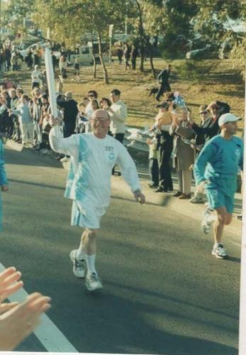 Mid July 2000 - Bruce in Bexley North - carrying the Olympic Torch for the Sydney 2000 Olympics 